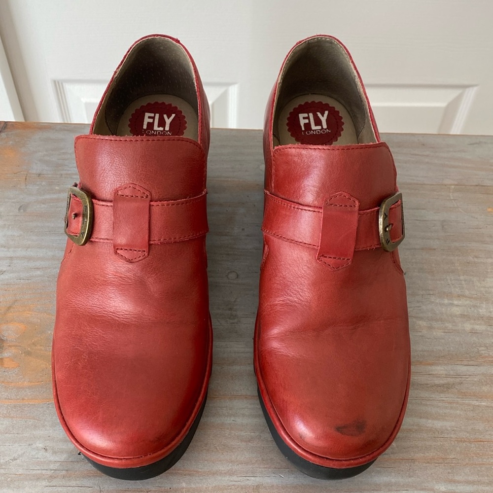 Fly London Red Leather Shoes